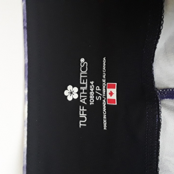 Tuff Athletic crop pant, Size: S, purple and white - Picture 5 of 10